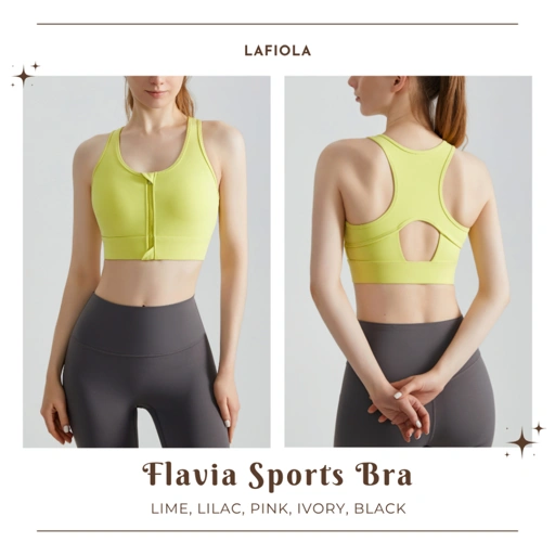 LAFIOLA - FLAVIA SPORTS BRA Olahraga Yoga Gym Workout Pilates Padel