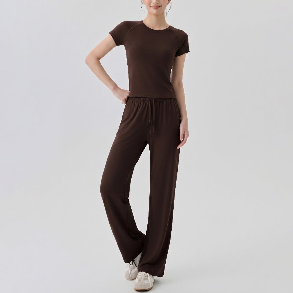 LAFIOLA - Atasan Wanita Sport & Celana Panjang Pendek Olahraga Gym Yoga Pilates Lounge Wear (KATYA)