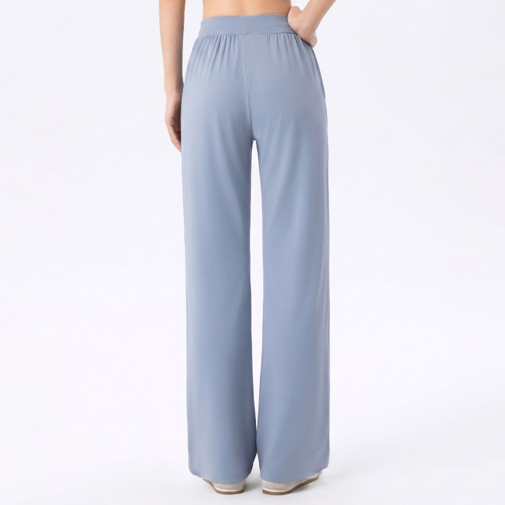 LAFIOLA - Celana Culottes Wanita Olahraga Wide Leg High Waist Drawstring Sport Gym Yoga (KATNISS)