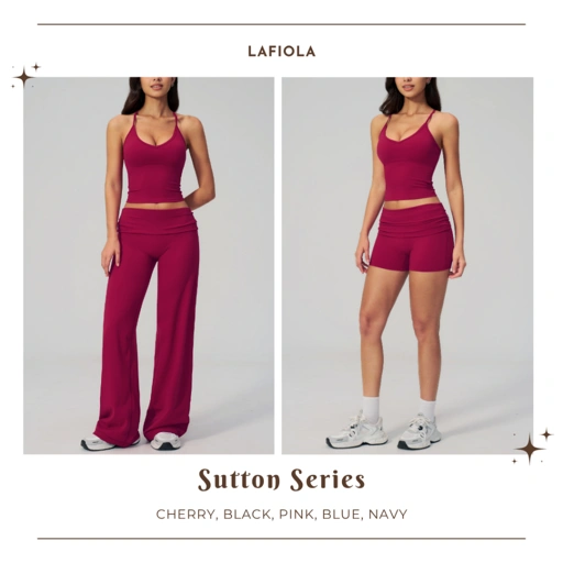 LAFIOLA - Atasan Sport Wanita Racerback or Celana Pilates Wanita SERIES (SUTTON)