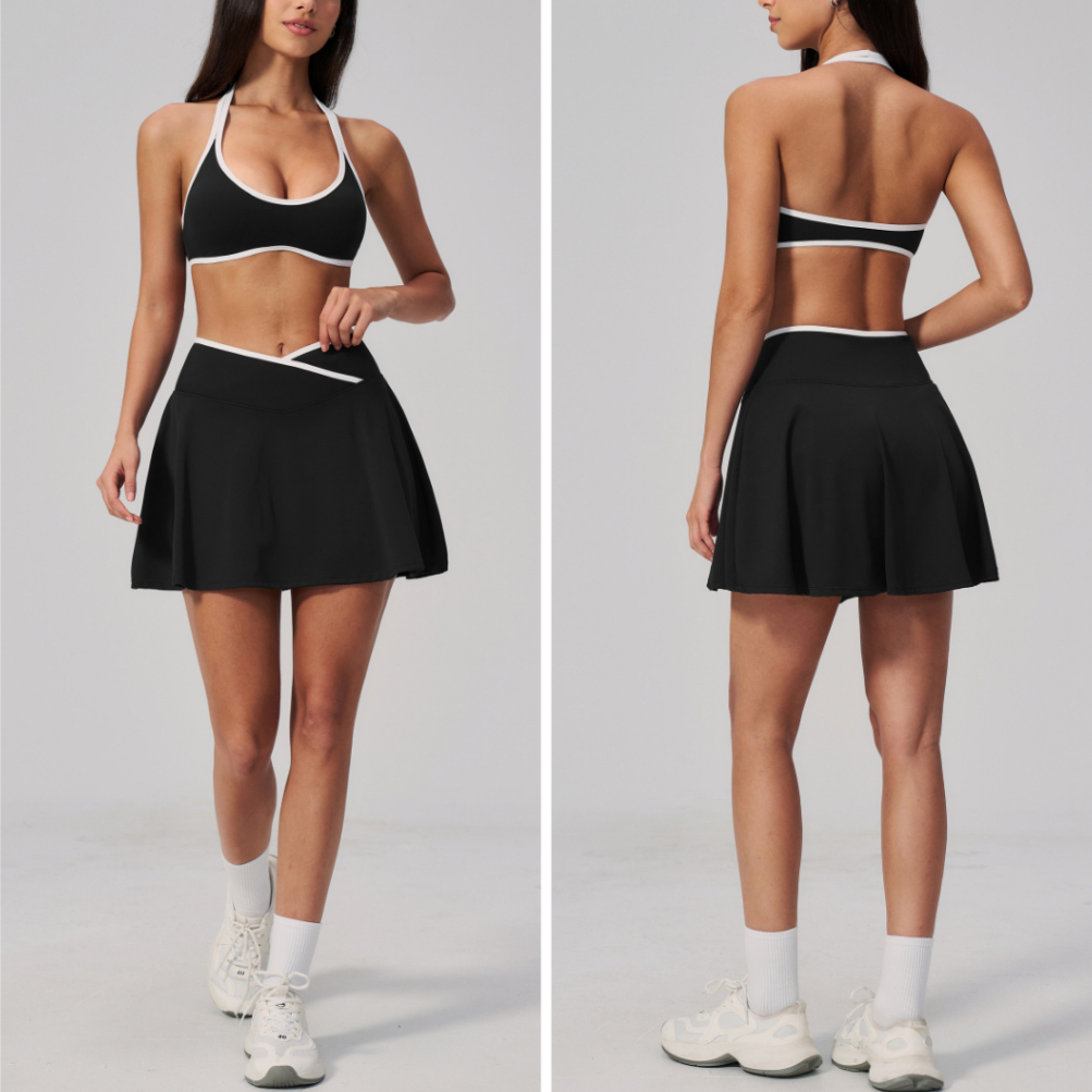 LAFIOLA - Sport Bra Wanita or Skort Rok Pendek Olahraga Padel Tennis Golf (FAWN)