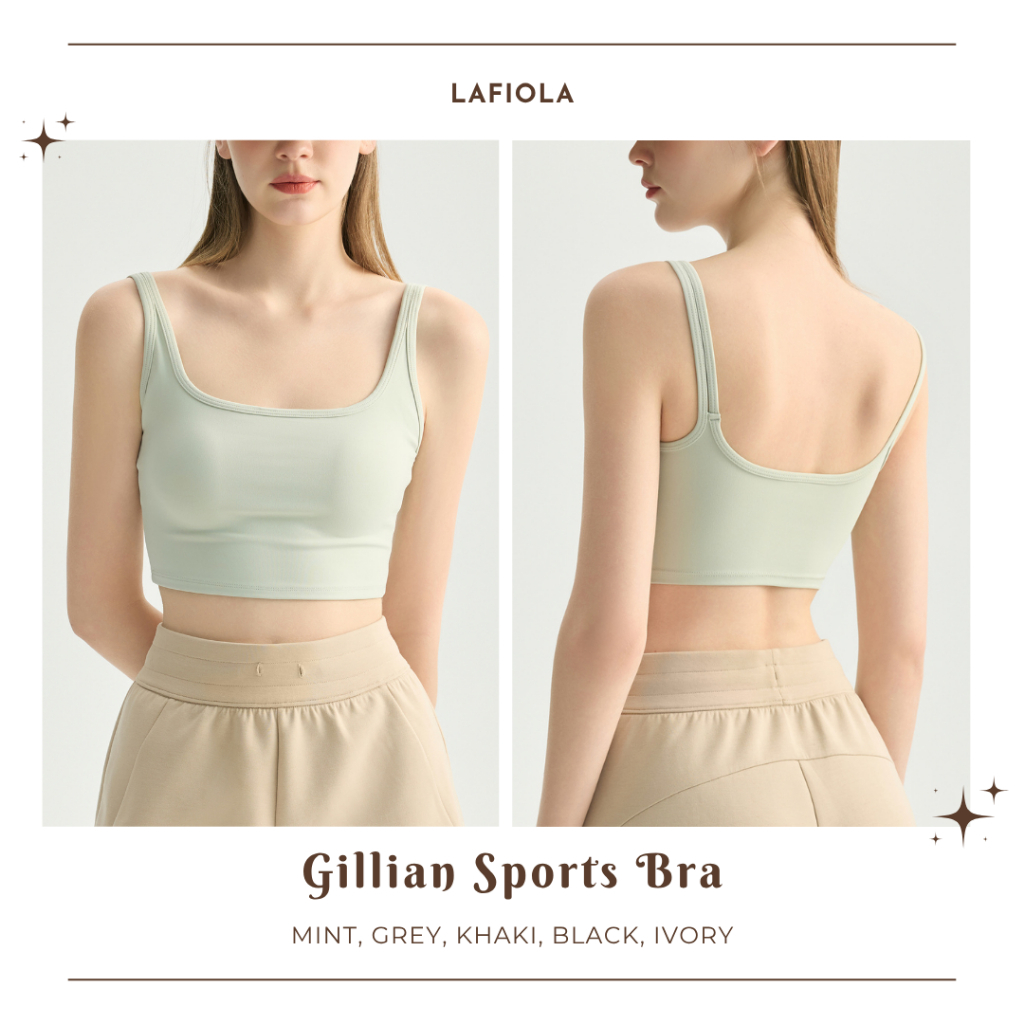 LAFIOLA - Sport Bra Wanita Yoga Pilates Crop Top Tanktop Seamless (GILLIAN)