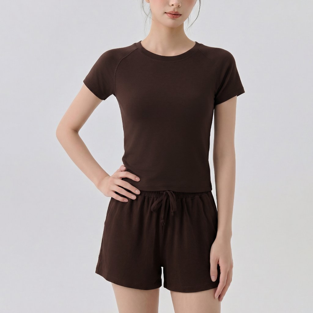 LAFIOLA - Atasan Wanita Sport & Celana Panjang Pendek Olahraga Gym Yoga Pilates Lounge Wear (KATYA)