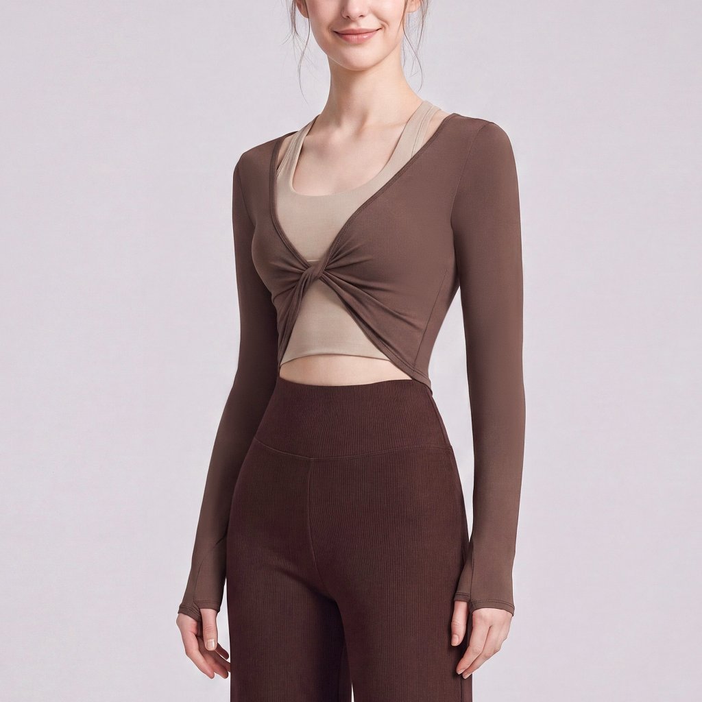 LAFIOLA - Bolero Wanita Lengan Panjang Crop Top Sport Outer Gym Yoga (ZARIA)
