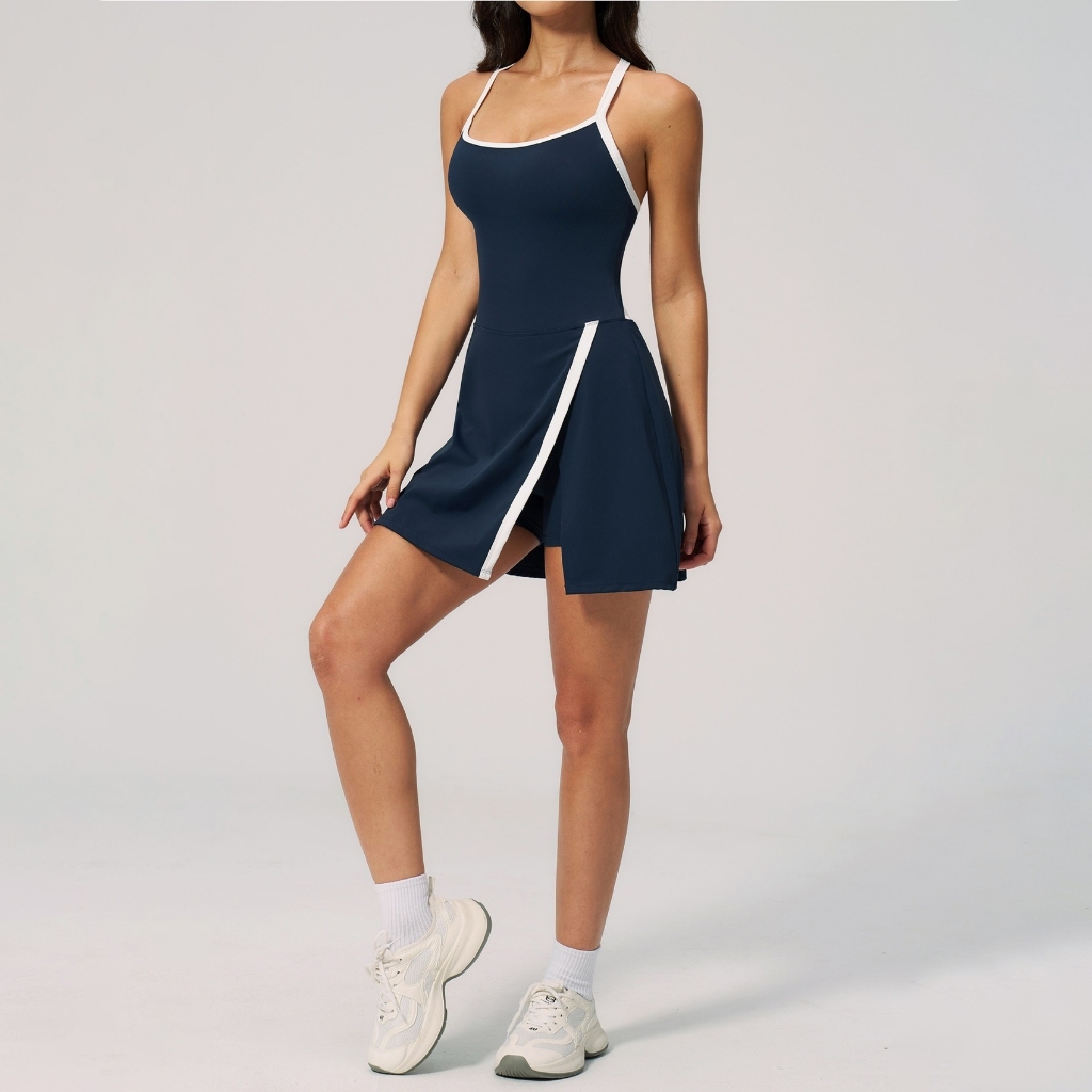 LAFIOLA - Sport Dress Olahraga Wanita Padel Tennis Golf Built In Shorts (ENOLA)