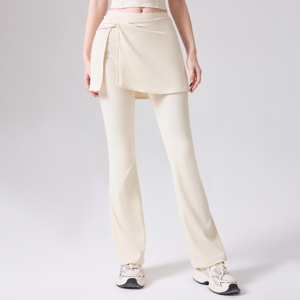 LAFIOLA - Celana Olahraga Wanita 2in1 Rok Flare Legging Sport Gym Yoga Pilates (JESS)
