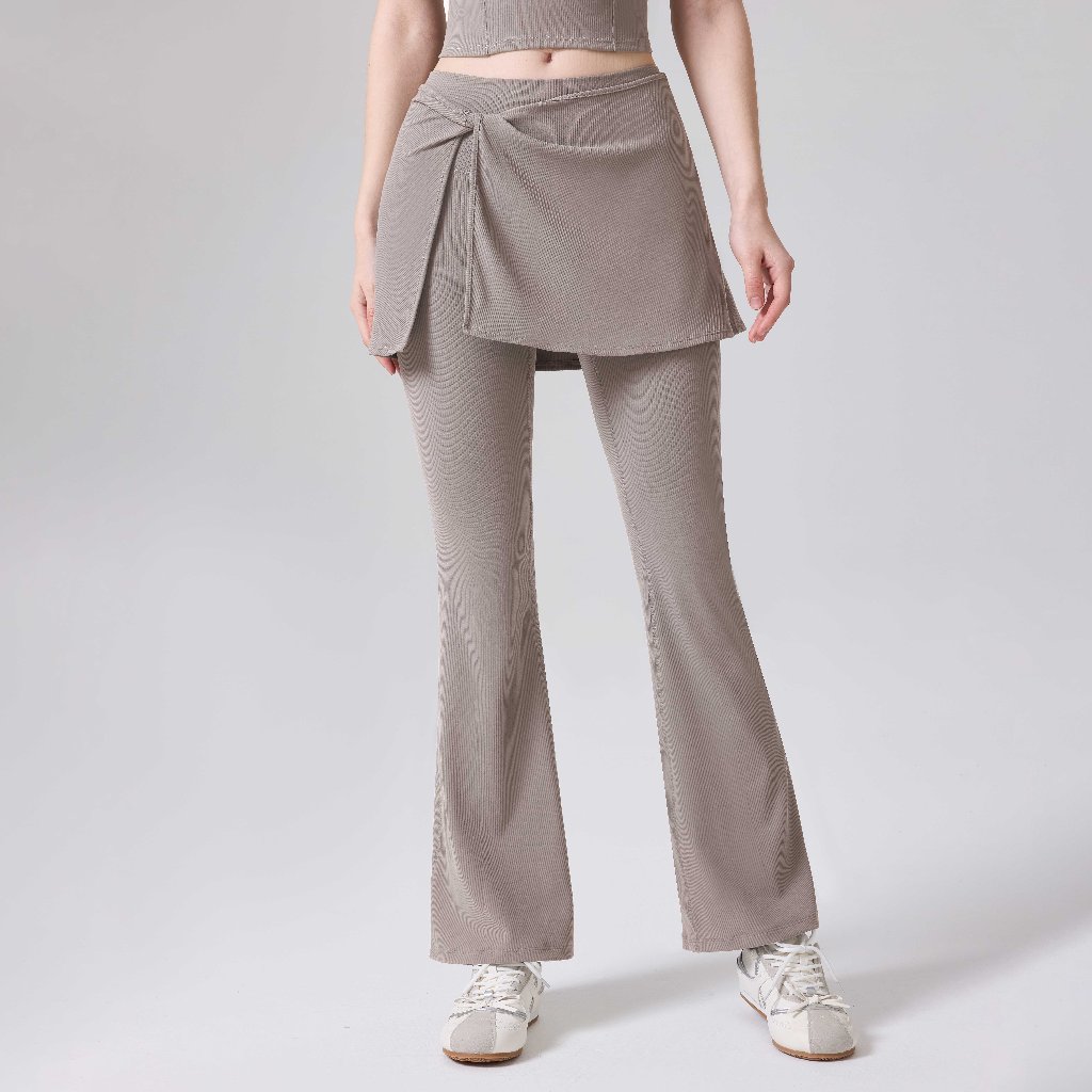 LAFIOLA - Celana Olahraga Wanita 2in1 Rok Flare Legging Sport Gym Yoga Pilates (JESS)