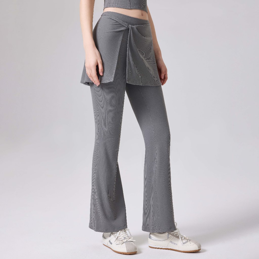 LAFIOLA - Celana Olahraga Wanita 2in1 Rok Flare Legging Sport Gym Yoga Pilates (JESS)