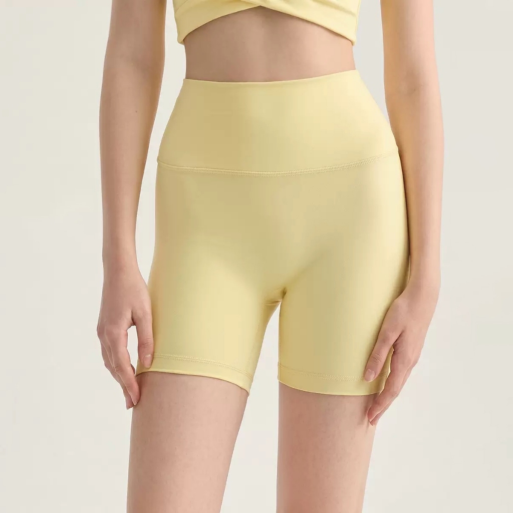 LAFIOLA - Short Pants Sport Wanita Yoga Pilates Gym Biker Shorts High Waist Seamless (CASSIE)
