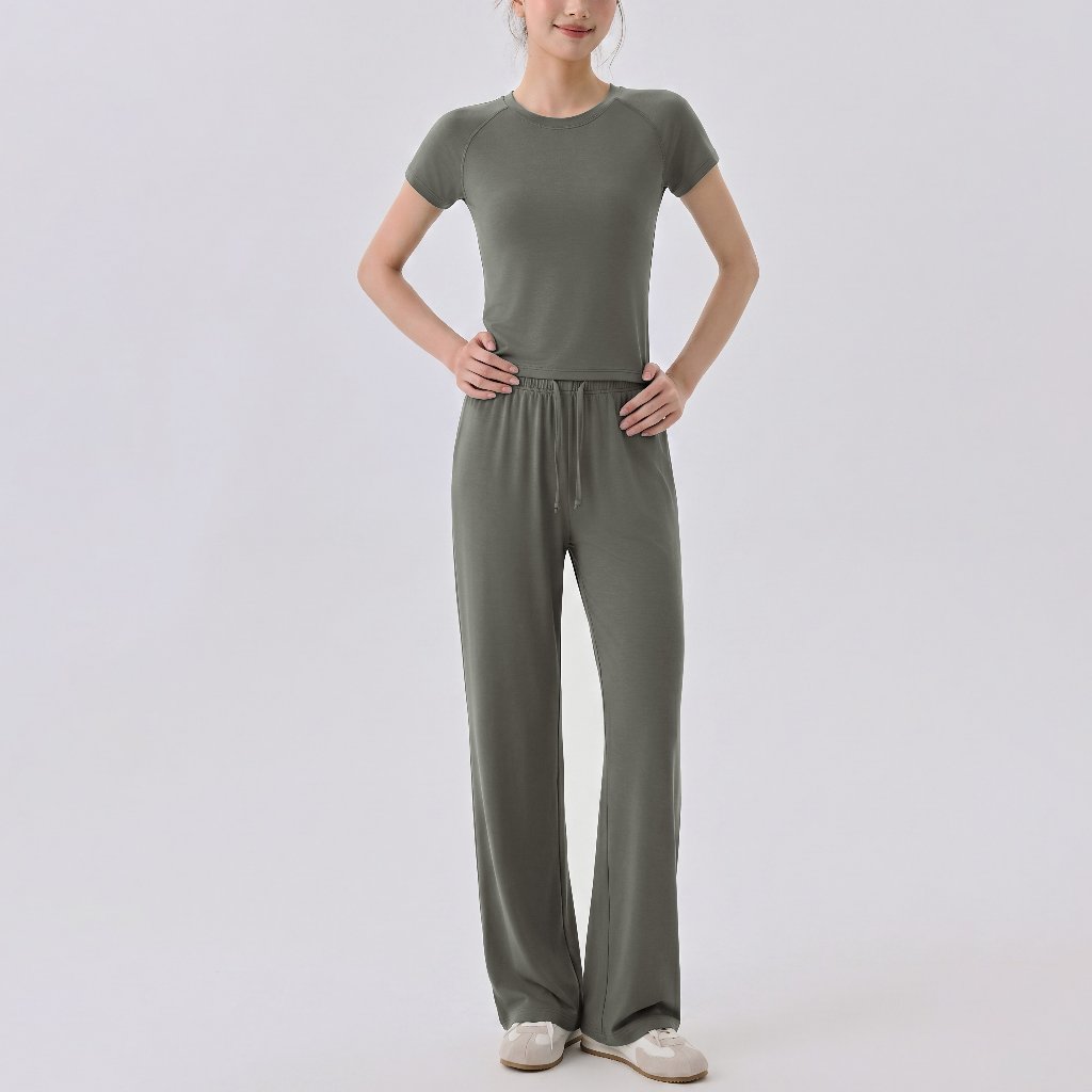 LAFIOLA - Atasan Wanita Sport & Celana Panjang Pendek Olahraga Gym Yoga Pilates Lounge Wear (KATYA)