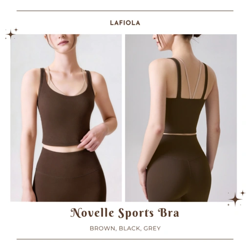 Image of LAFIOLA - Sport Tank Top Wanita Double Strap Olahraga Yoga Pilates Workout Activewear (NOVELLE)