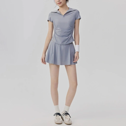 Image of LAFIOLA - Baju Olahraga Wanita Berkerah Sport Top or Rok Tennis Padel Golf (SANELLE)