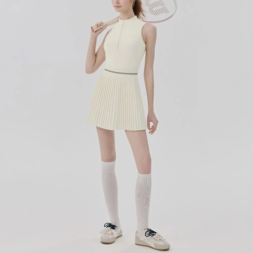 Image of LAFIOLA - Sport Dress Olahraga Wanita Pleated Stretch High Waist | Padel Tennis Gym Outfit Premium (LORAE)