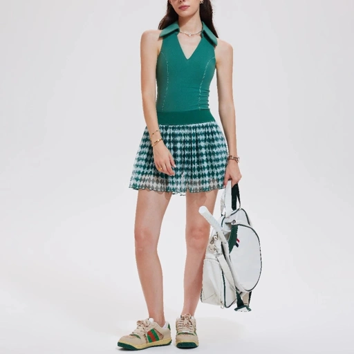 Image of LAFIOLA - Sports Bra or Skort Olahraga Padel Rok Tennis Golf Argyle (LISTY)
