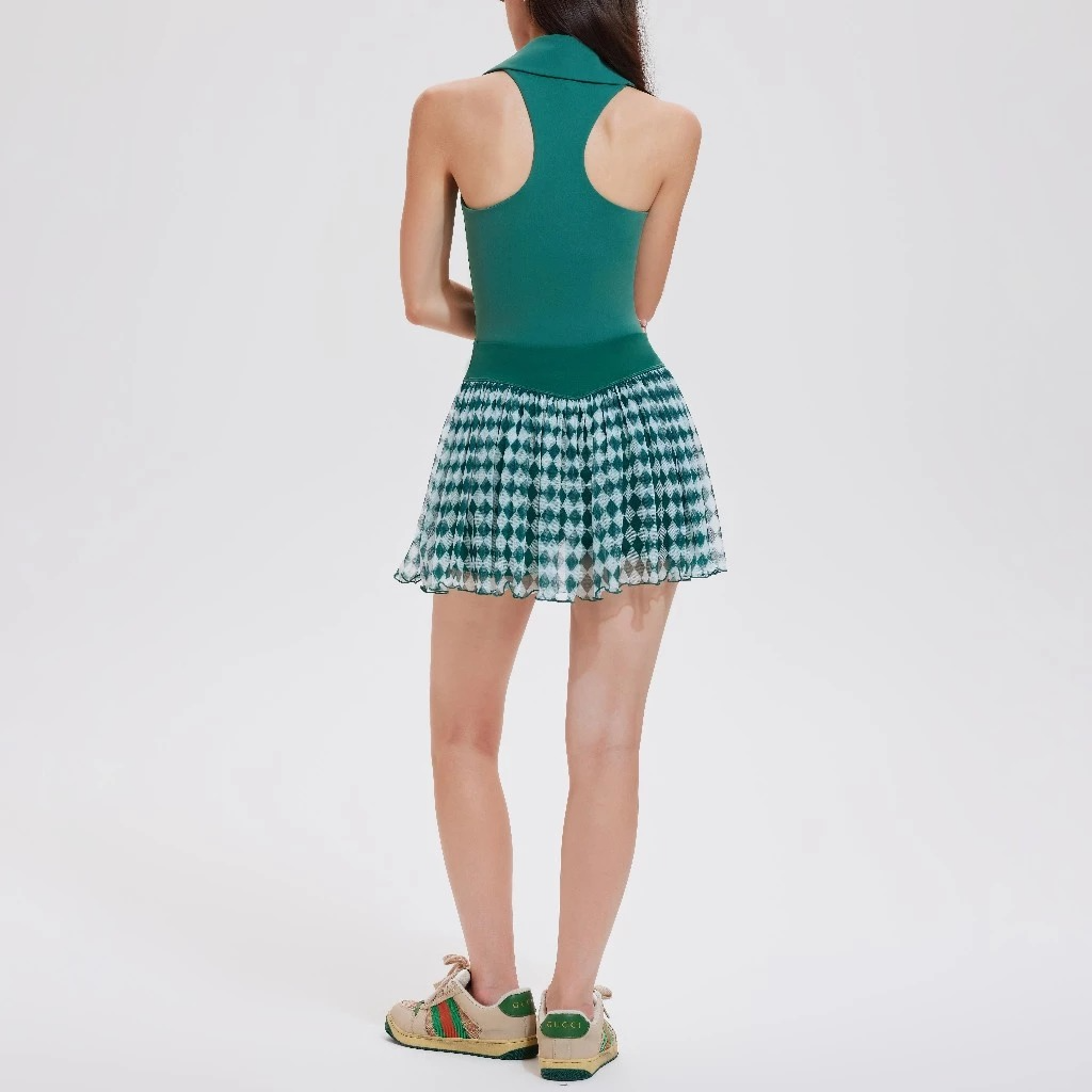 LAFIOLA - Sports Bra or Skort Olahraga Padel Rok Tennis Golf Argyle (LISTY)