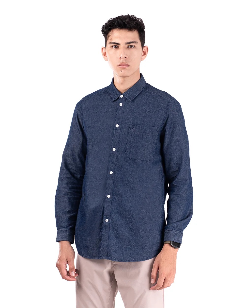 Basra Lightweight Denim Shirt Blue dan Light Blue