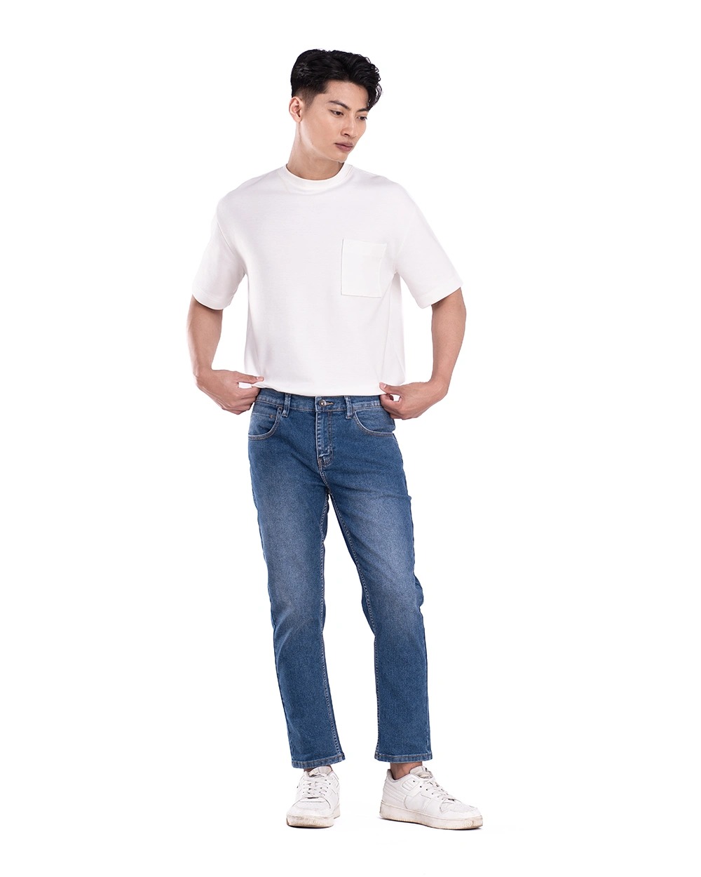 Basra Active Flex Ankle Jeans Blue dan Black