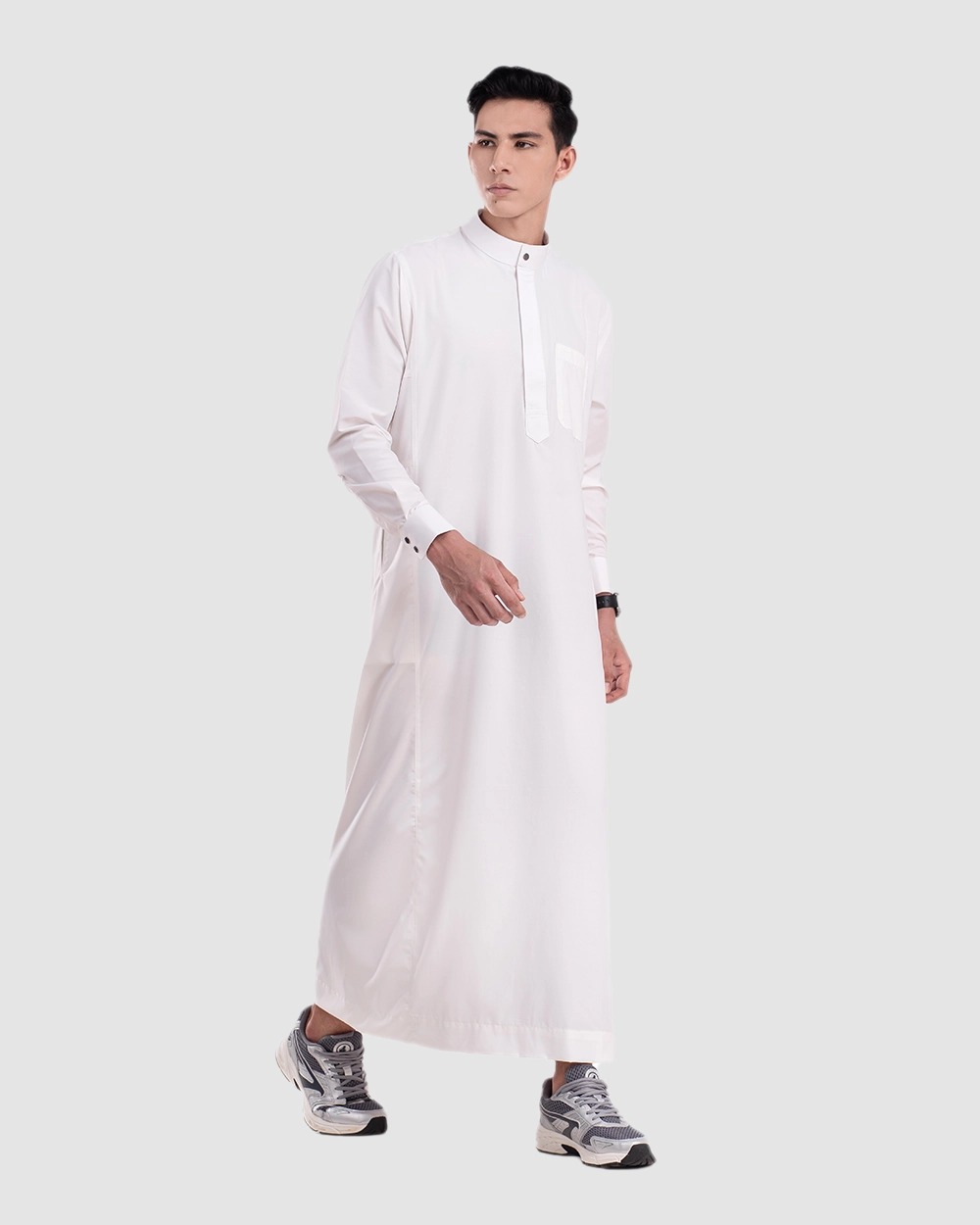 Elquds Thobe Black dan Broken White