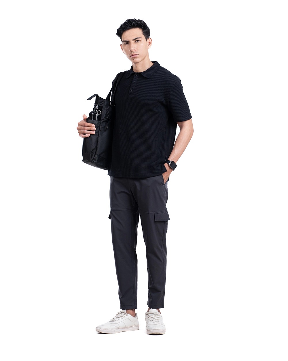 Hayyan Kaos Polo Black dan Olive