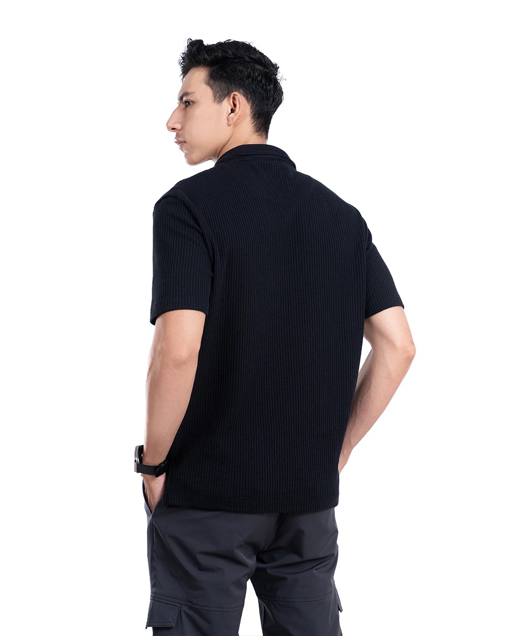 Hayyan Kaos Polo Black dan Olive