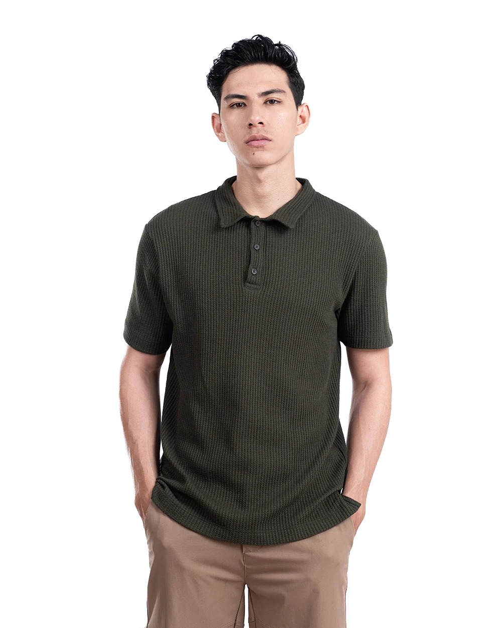 Hayyan Kaos Polo Black dan Olive