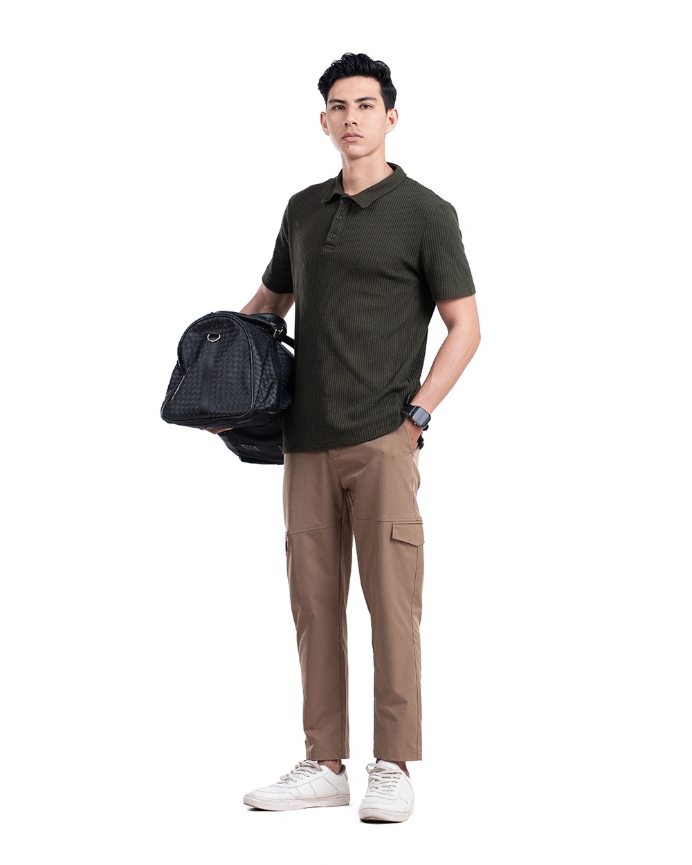 Hayyan Kaos Polo Black dan Olive