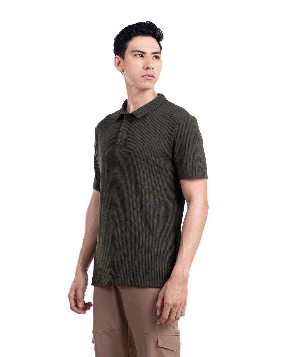 Hayyan Kaos Polo Black dan Olive