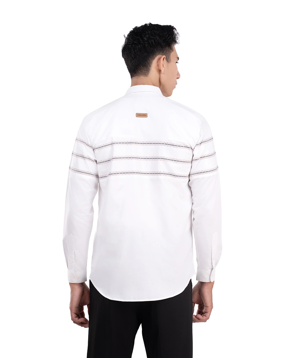 Baju Koko Pria Modern Syura | Syufa | Syudan Lengan Panjang Putih