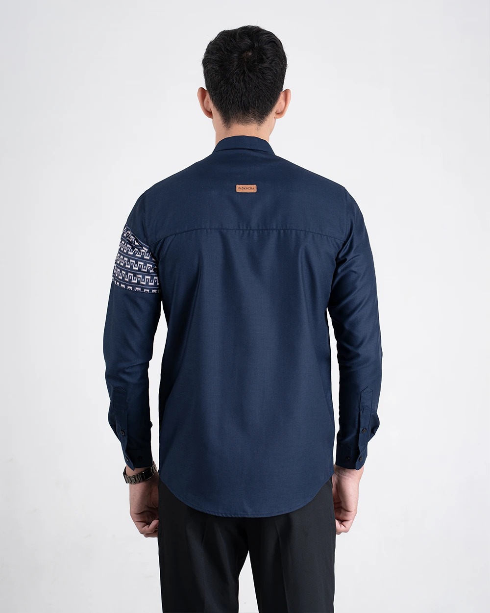 Baju Koko Pria Modern Dzimar Lengan Panjang dan Pendek Navy