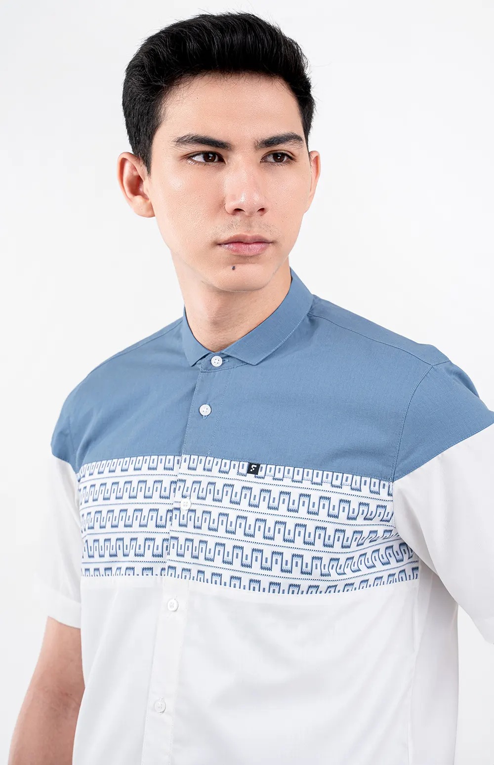 Baju Koko Pria Modern Elzan Lengan Panjang dan Pendek White