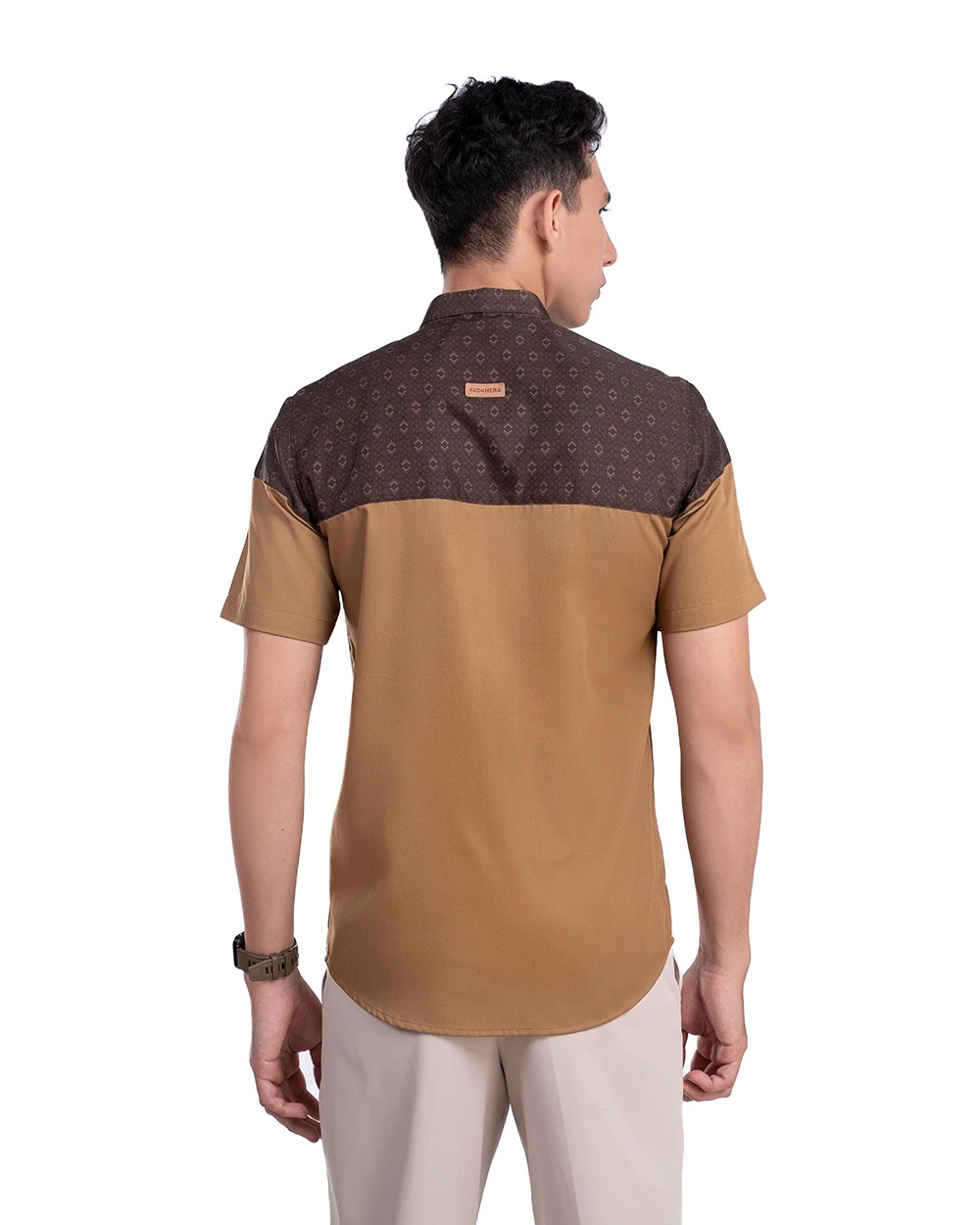 Baju Koko Pria Modern Ikrimah Lengan Panjang dan Pendek Gold