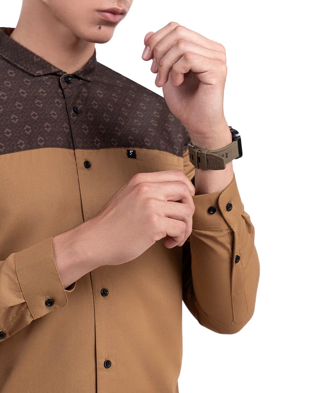 Baju Koko Pria Modern Ikrimah Lengan Panjang dan Pendek Gold