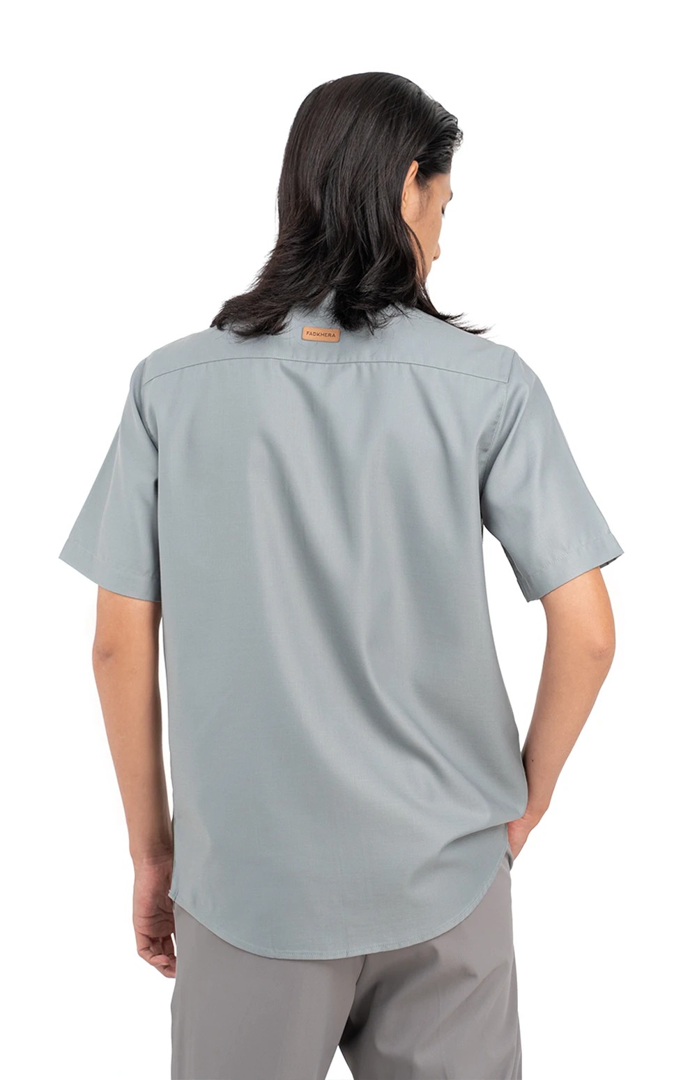 Baju Koko Pria Modern Fadkhera Rafath Lengan Panjang Pendek Olive