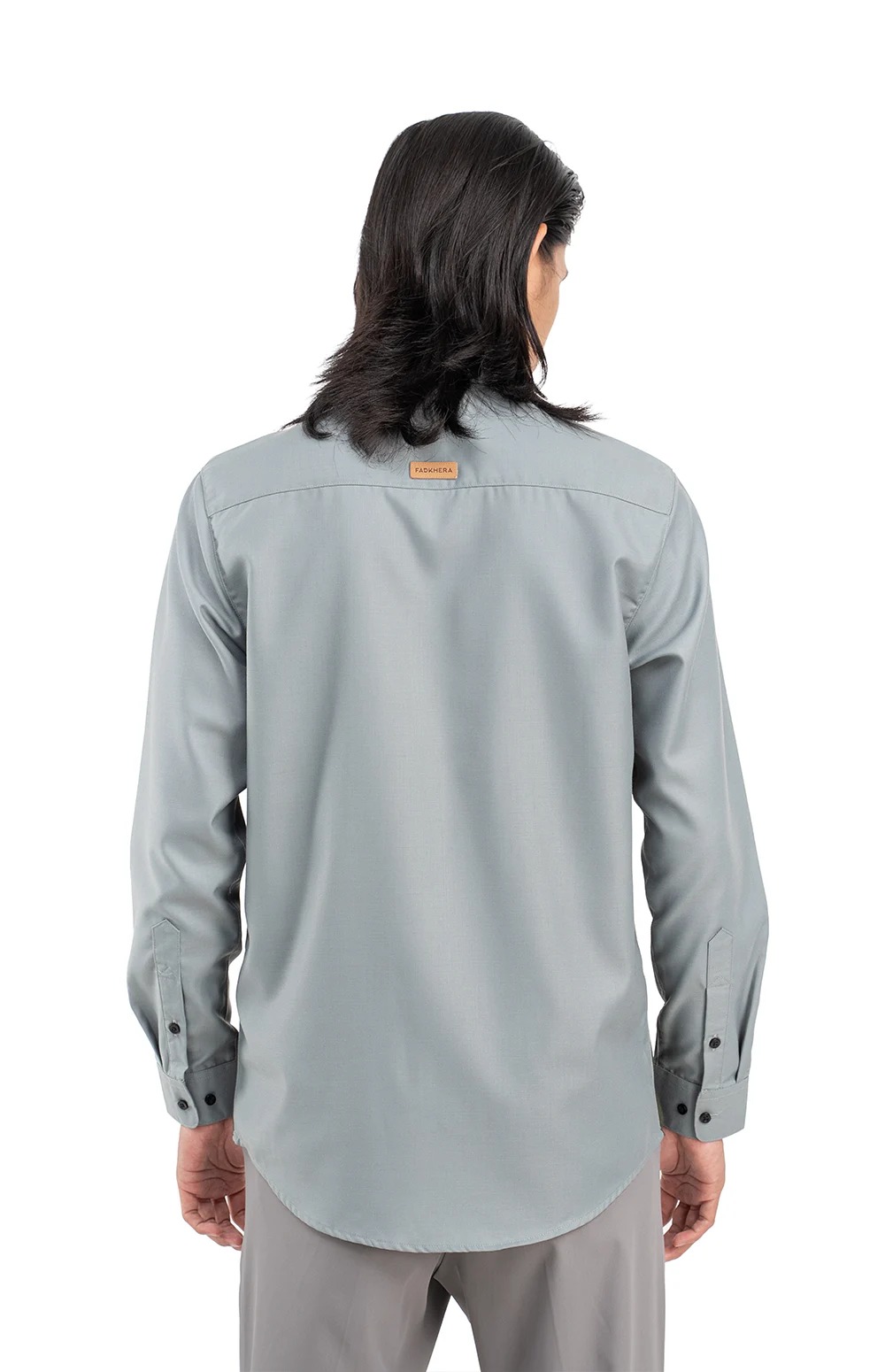 Baju Koko Pria Modern Fadkhera Rafath Lengan Panjang Pendek Olive