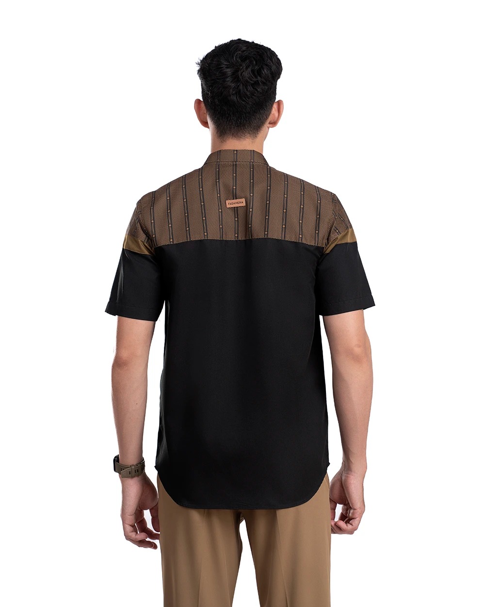 Baju Koko Pria Modern Ruzafa Lengan Panjang dan Pendek Hitam