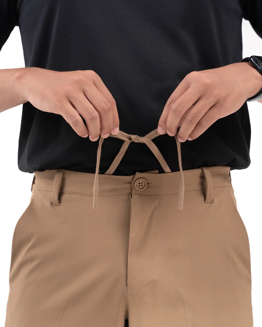 Celana Ankle Pants Pria Fadkhera Maaz Dark Khaki, Sand, Dark Grey, Black, dan Grey