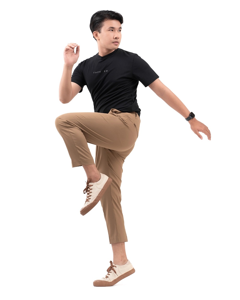 Celana Ankle Pants Pria Fadkhera Maaz Dark Khaki, Sand, Dark Grey, Black, dan Grey