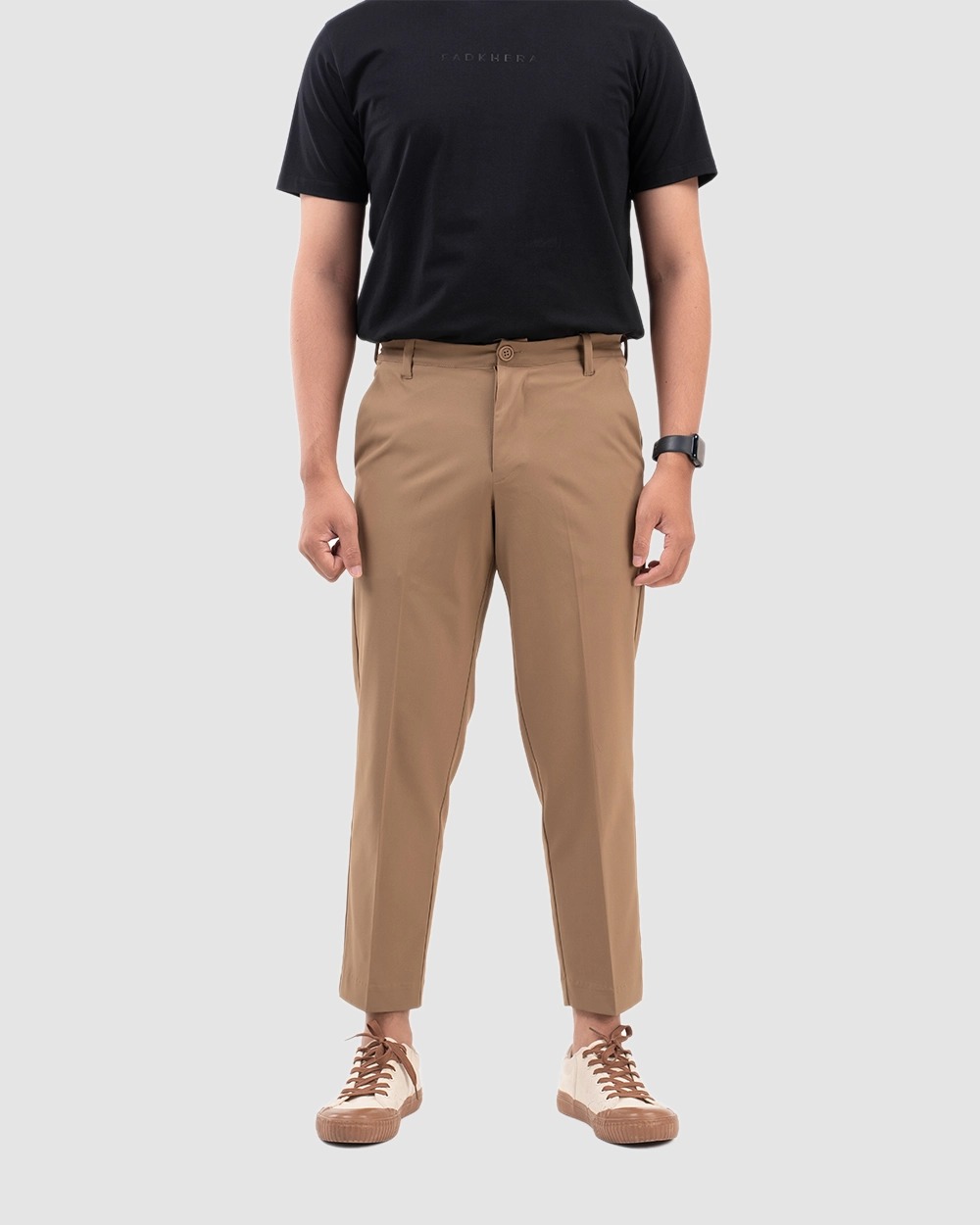 Celana Ankle Pants Pria Fadkhera Maaz Dark Khaki, Sand, Dark Grey, Black, dan Grey
