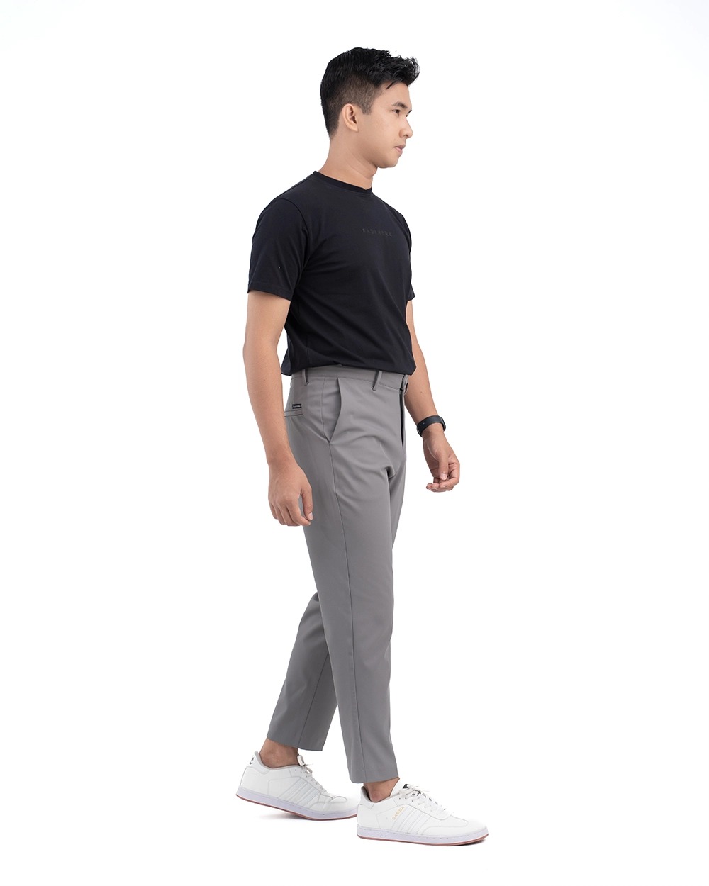Celana Ankle Pants Pria Fadkhera Maaz Dark Khaki, Sand, Dark Grey, Black, dan Grey
