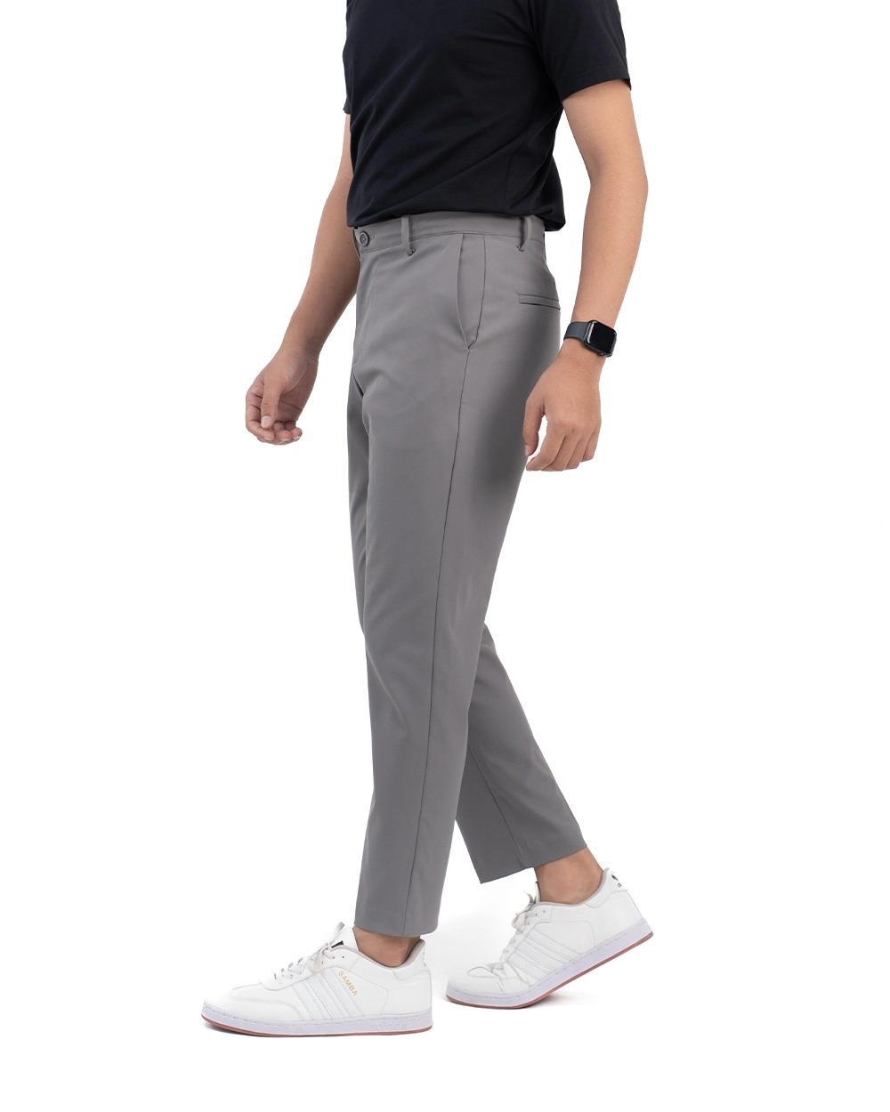 Celana Ankle Pants Pria Fadkhera Maaz Dark Khaki, Sand, Dark Grey, Black, dan Grey