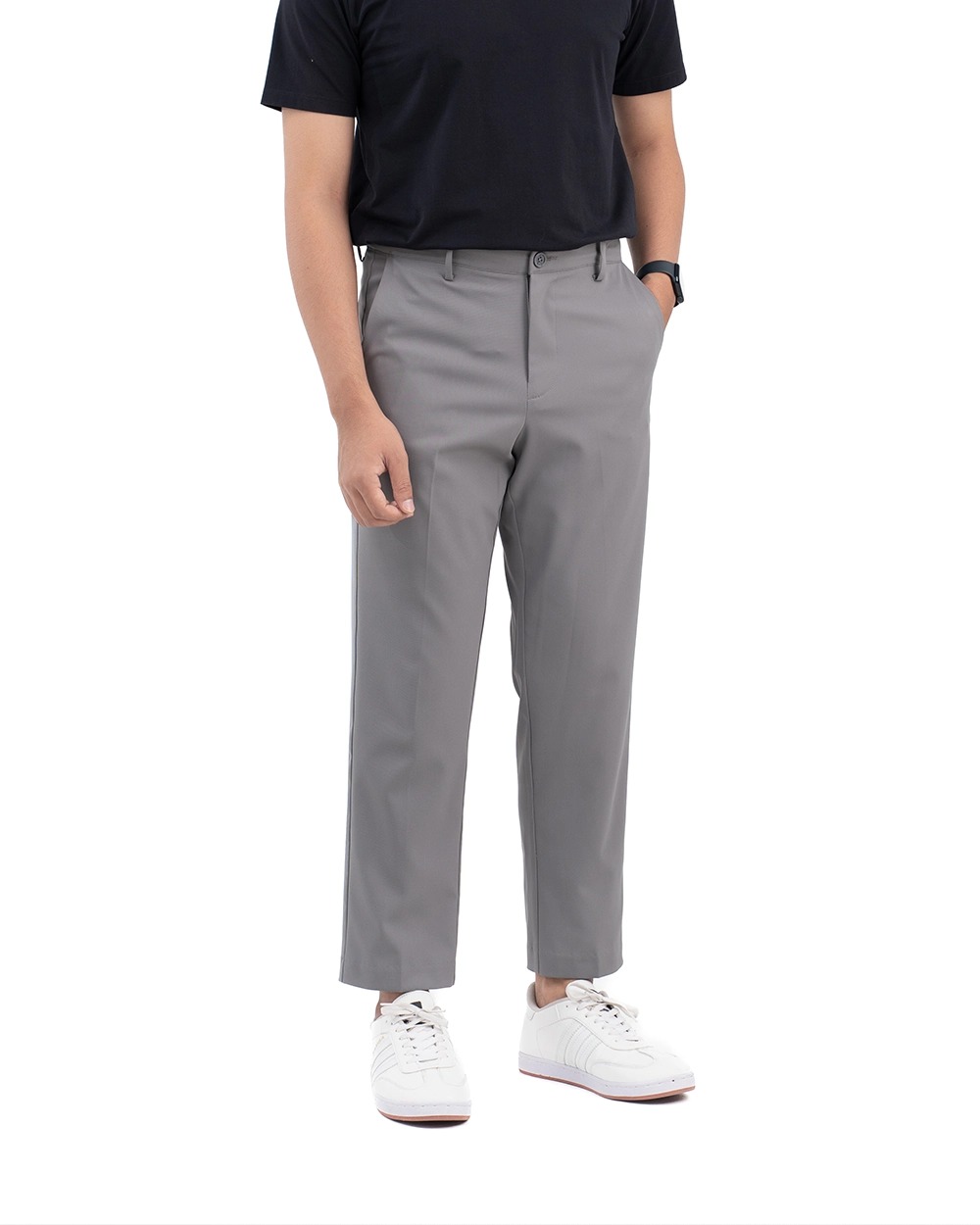 Celana Ankle Pants Pria Fadkhera Maaz Dark Khaki, Sand, Dark Grey, Black, dan Grey