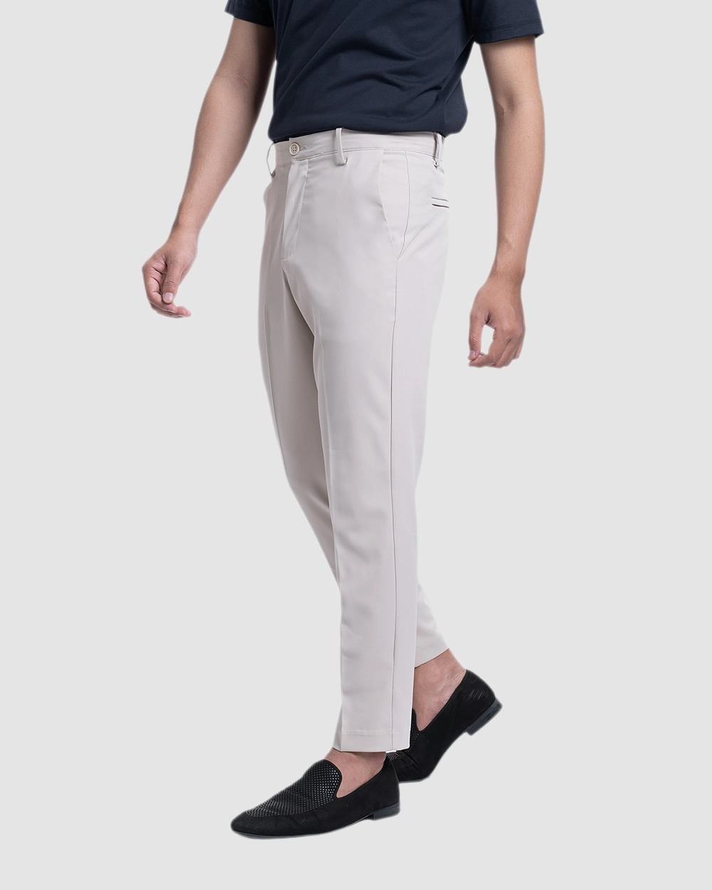 Celana Ankle Pants Pria Fadkhera Maaz Dark Khaki, Sand, Dark Grey, Black, dan Grey