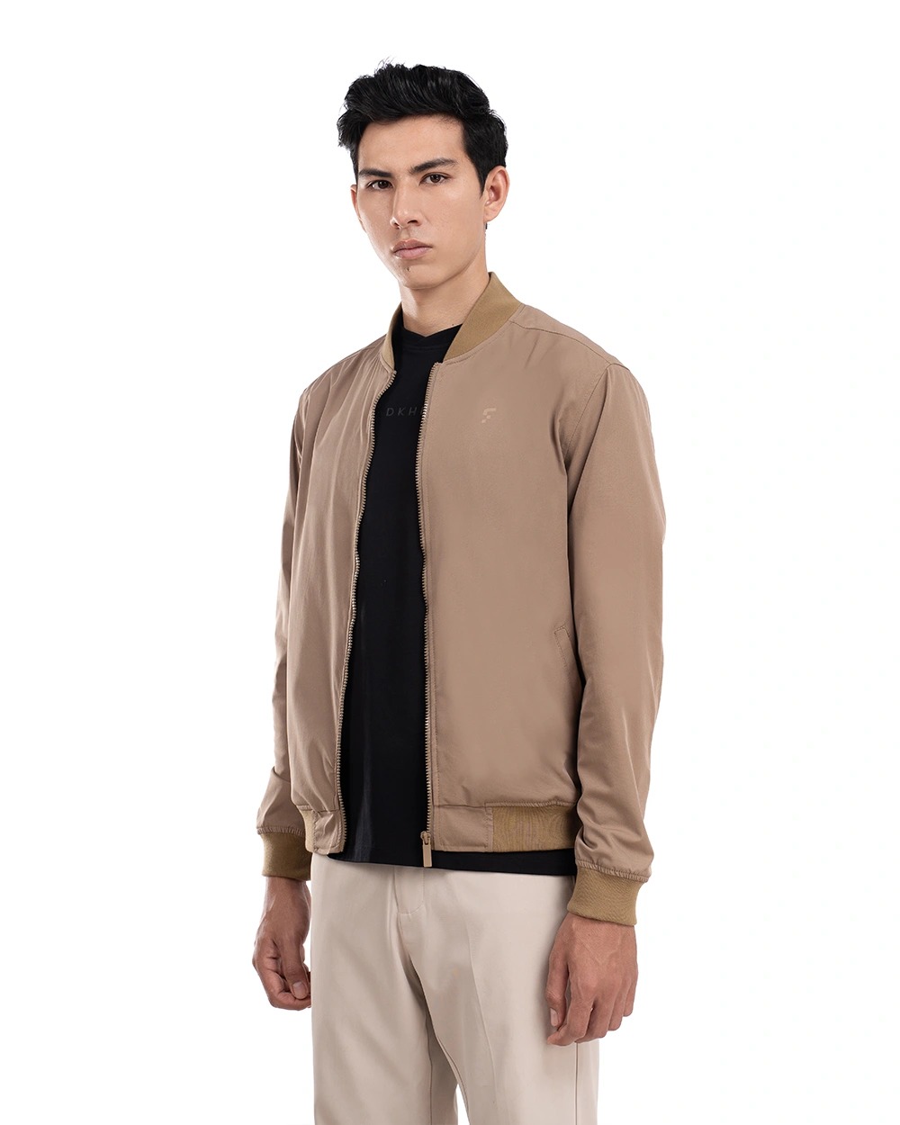 Nadeem 2.0 Stretch Bomber Jacket Golden Brown dan Navy