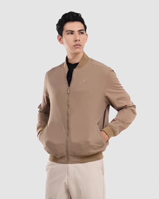 Nadeem 2.0 Stretch Bomber Jacket Golden Brown dan Navy