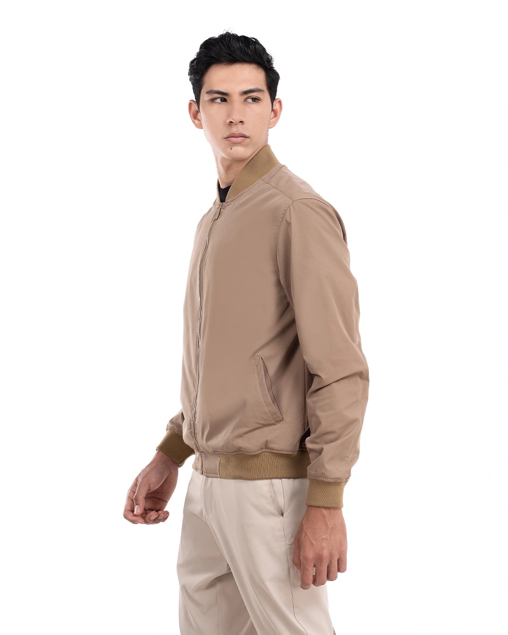 Nadeem 2.0 Stretch Bomber Jacket Golden Brown dan Navy