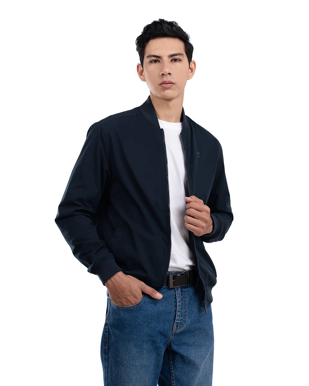 Nadeem 2.0 Stretch Bomber Jacket Golden Brown dan Navy