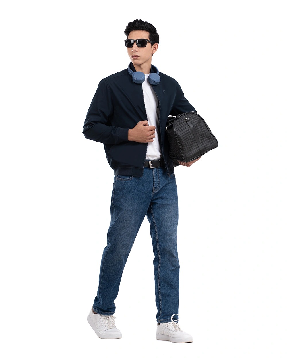 Nadeem 2.0 Stretch Bomber Jacket Golden Brown dan Navy