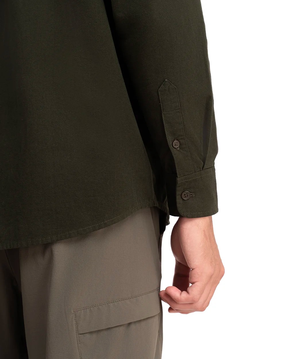 Oshie Oversized Shirt Forest Green, Khaki, dan Black