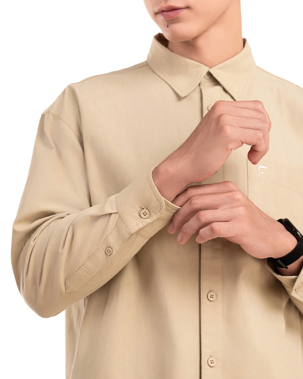Oshie Oversized Shirt Forest Green, Khaki, dan Black