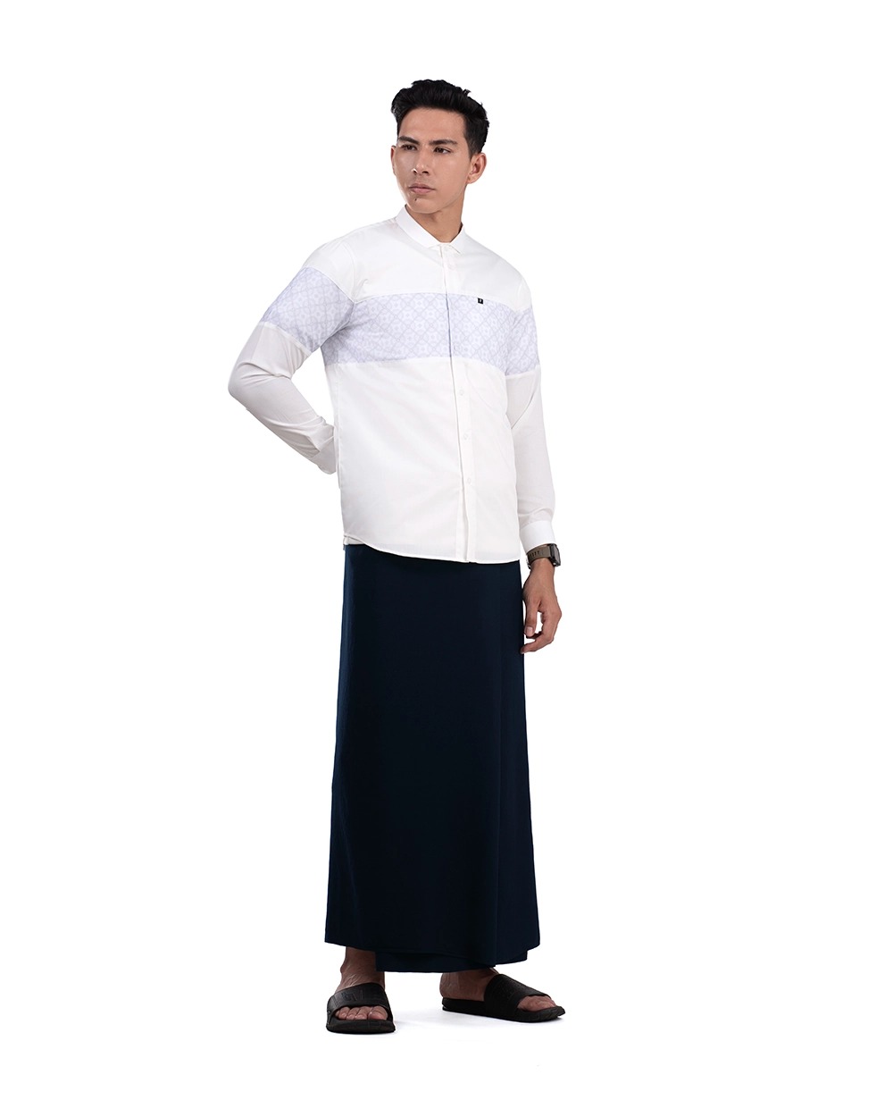 Sarung Polos Black dan Navy